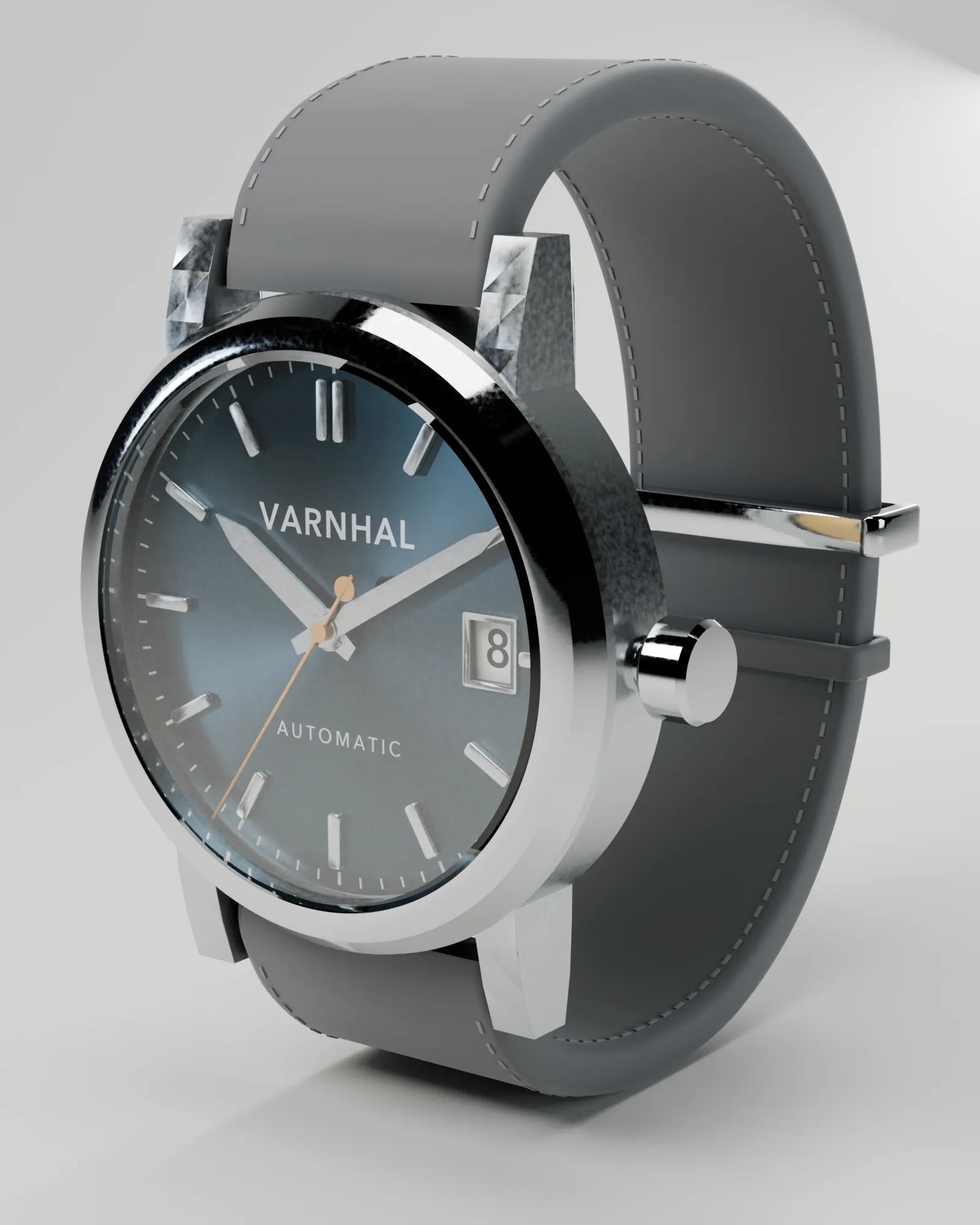 Sample bake 05, automatic watch, three-quarter view